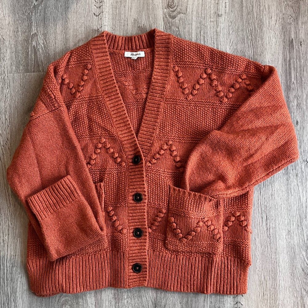 Madewell Rust Cardigan Sweater